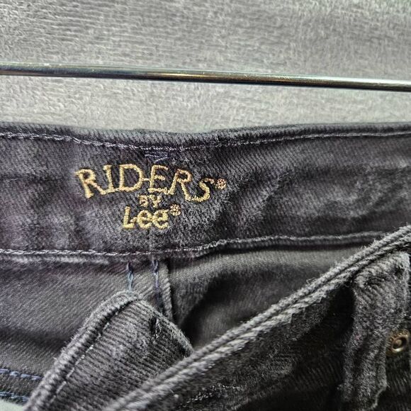 Lee Riders Jeans Women Size 8M Black Straight Leg Fit Denim - Picture 4 of 9